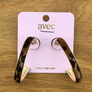 Leopard Animal Print Hoop Earring